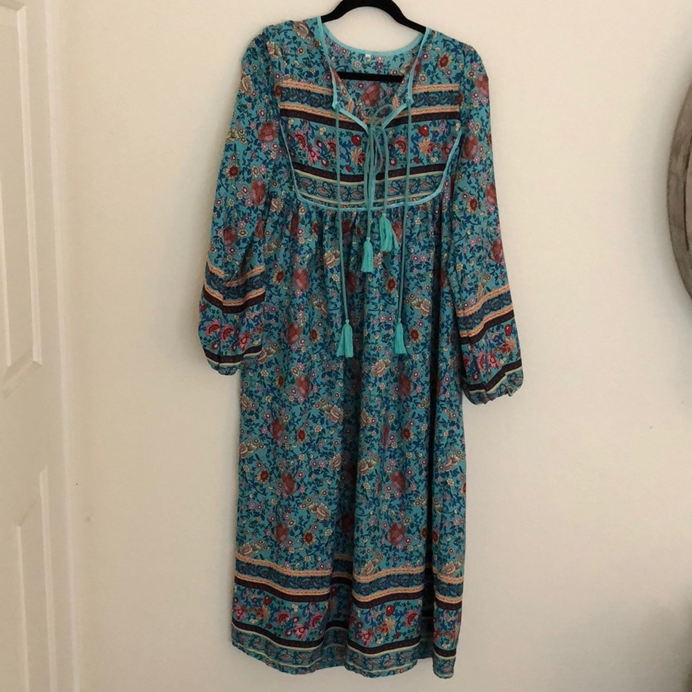 Bohemian folk floral dress